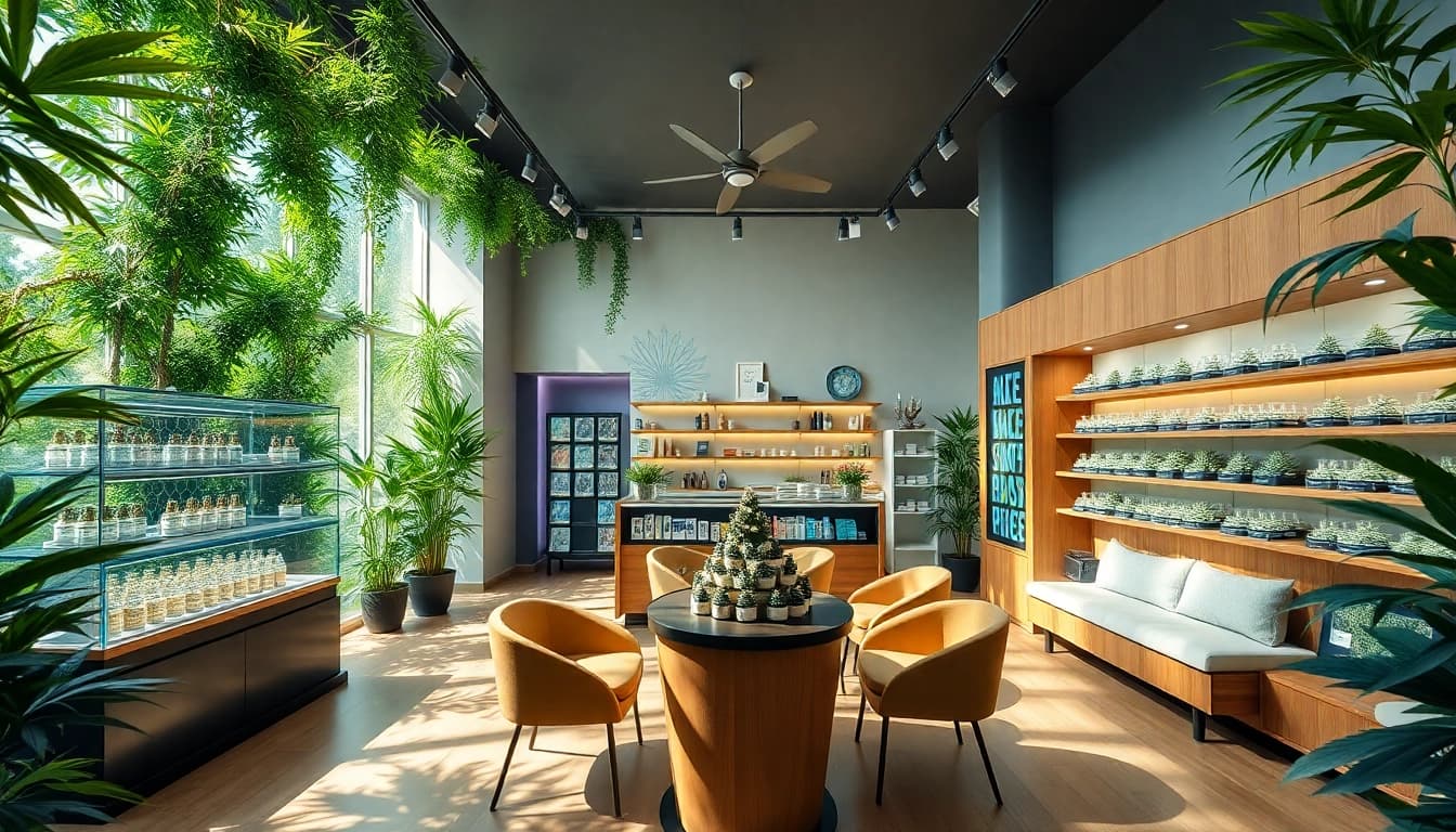 Exploring the offerings of the Association cannabis shop Lloret de Mar in a vibrant retail space.