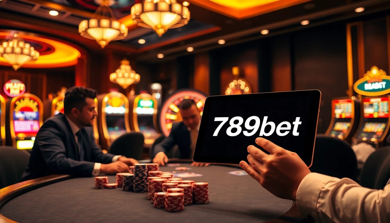 Experience thrilling poker at 789bet with vibrant chips and a high-energy casino atmosphere.