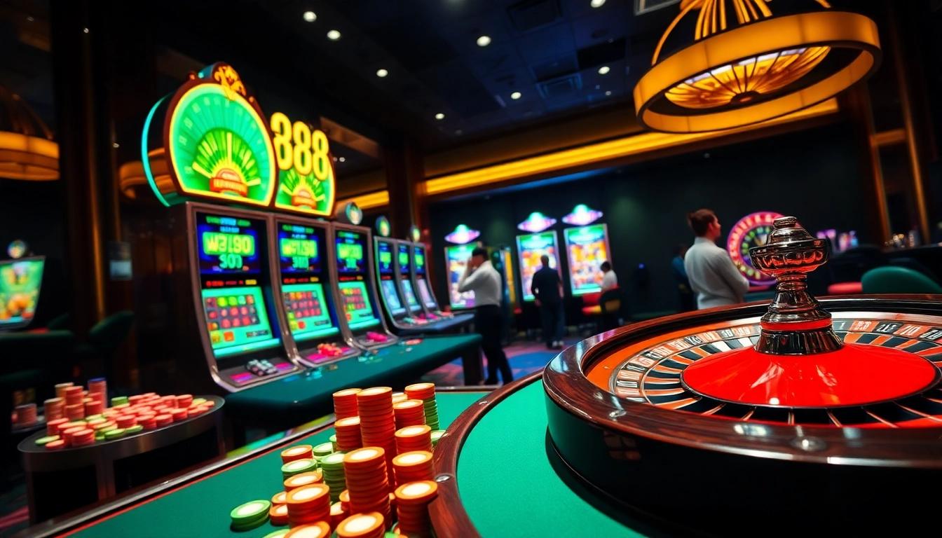 Engaged players enjoying the excitement of U888 casino with vibrant gaming elements.