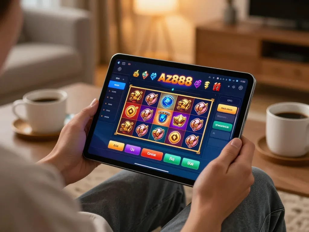 Play online slots at az888 with vibrant graphics and strategic gameplay in a cozy setting