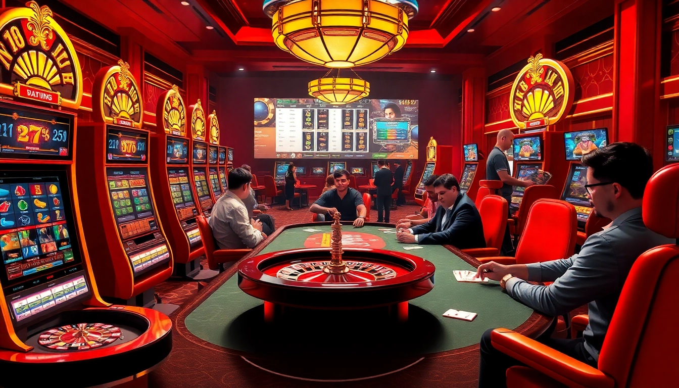 Experience the thrill of gaming at https://www.vvjl11.com/ with vibrant casino visuals showcasing slot machines and poker tables.