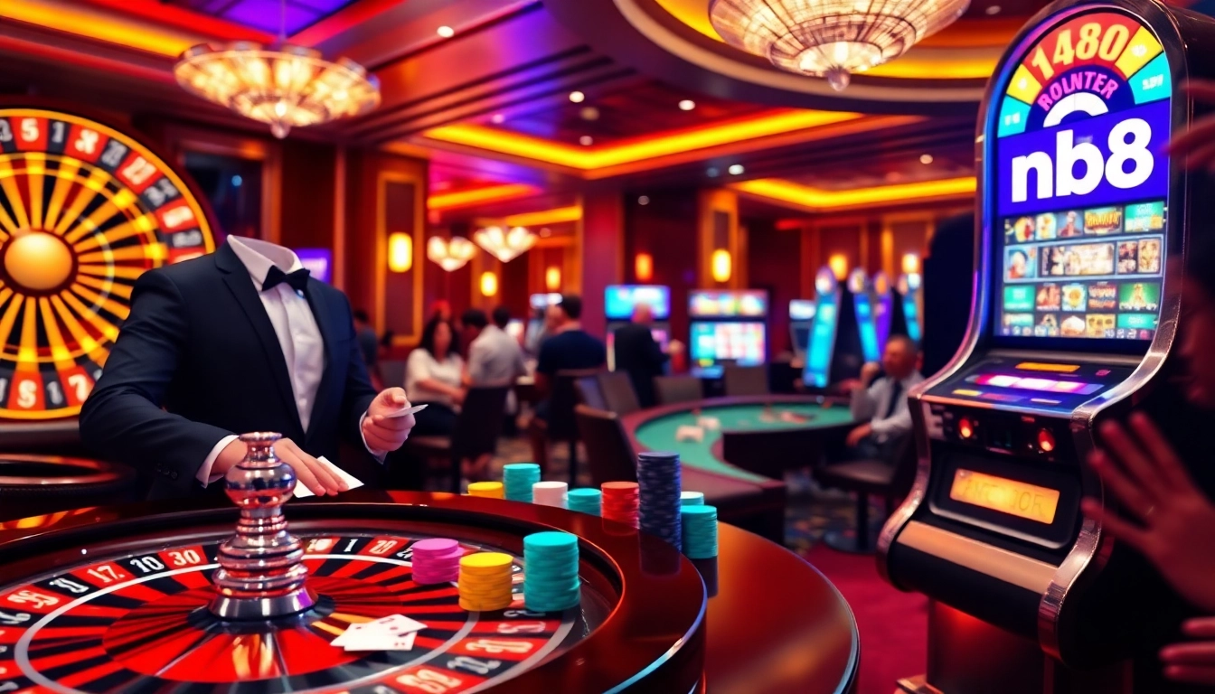 Experience thrilling gameplay at nh88 with vibrant casino tables and exciting gambling action.