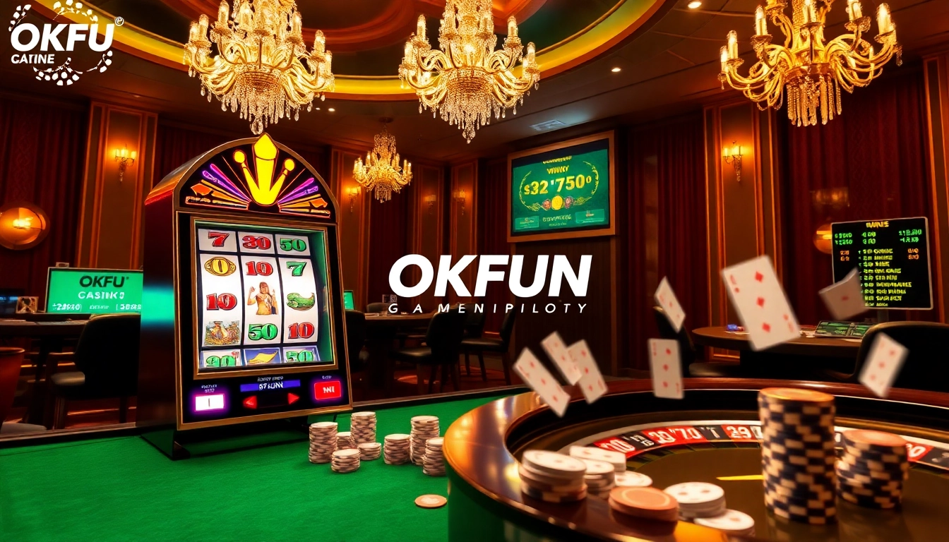 Experience the thrill of winning at OKFUN with vibrant casino visuals and exciting gameplay.