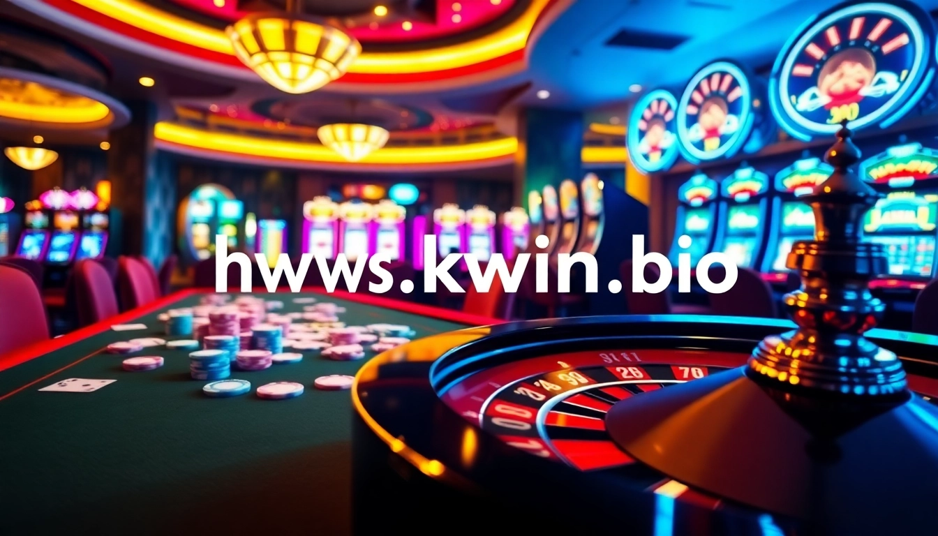 Experience the thrill of gambling with https://kwin.bio/ showcasing colorful casino elements.