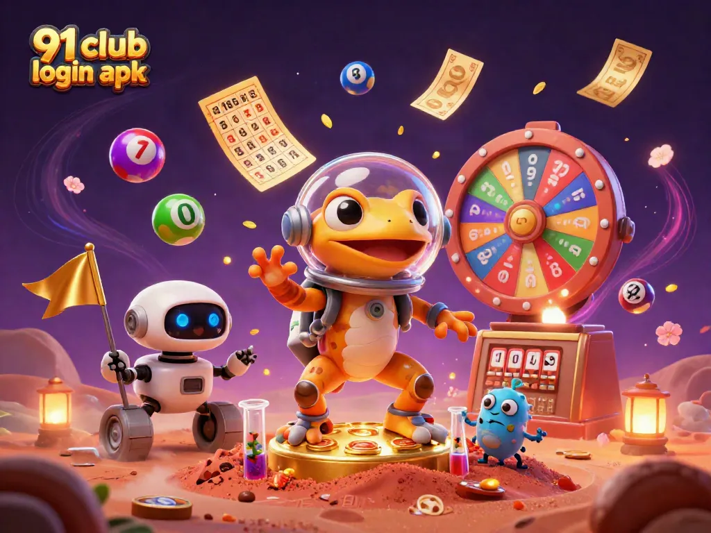 Play exciting games on the 91 club login apk with vibrant casino activities and colorful lottery elements.