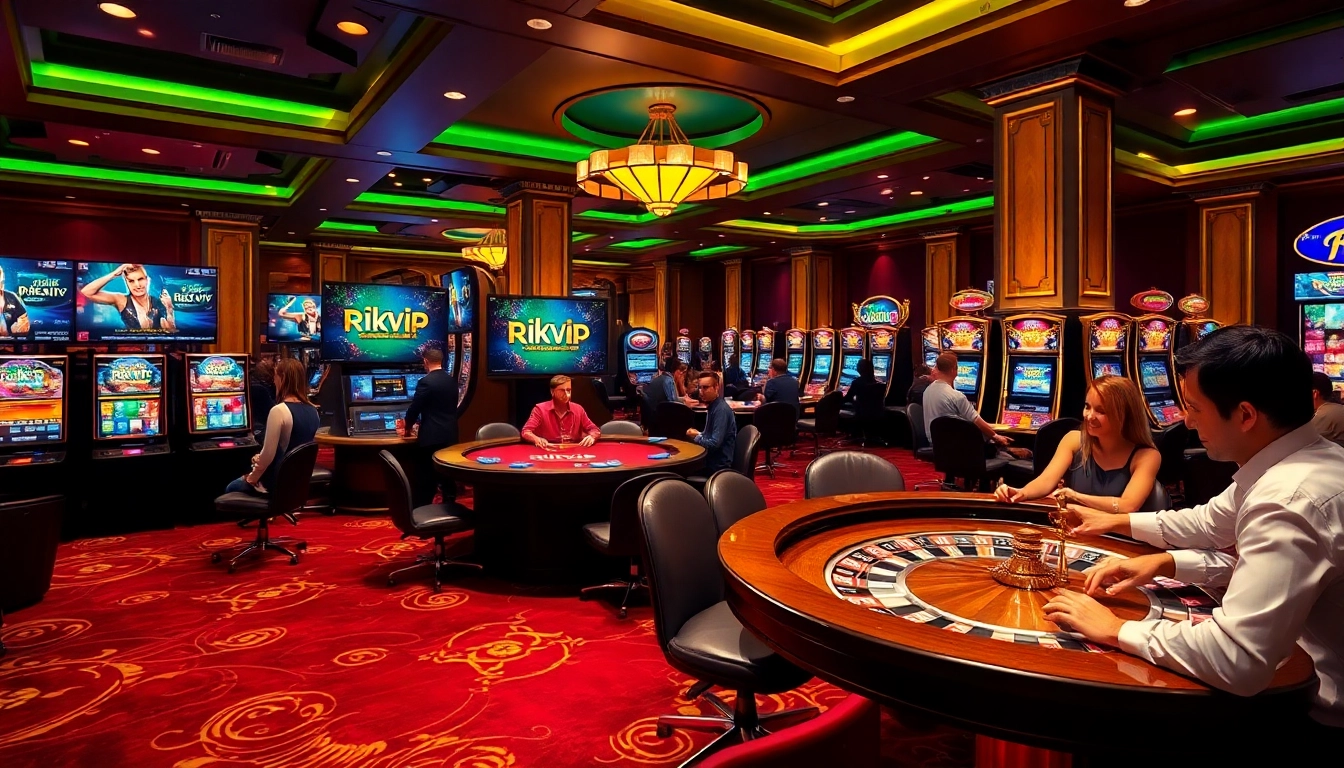 Experience thrilling gameplay at Rikvip with vibrant casino tables and dynamic games.