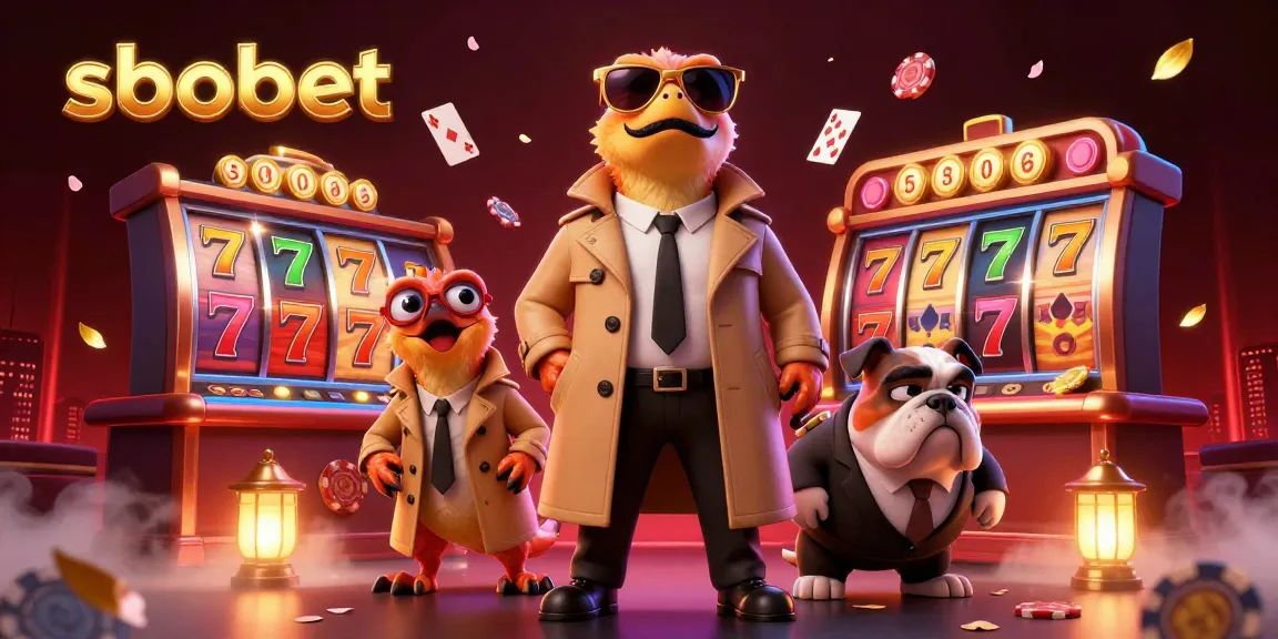 SboBet offers thrilling casino action with cartoon raptors trying to sneak into a VIP lounge.