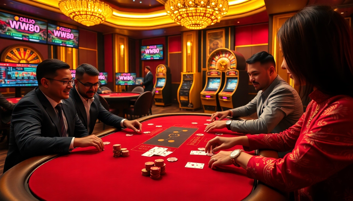Experience thrilling gameplay with the link vào ww88 at an upscale poker table filled with vibrant chips and cards.