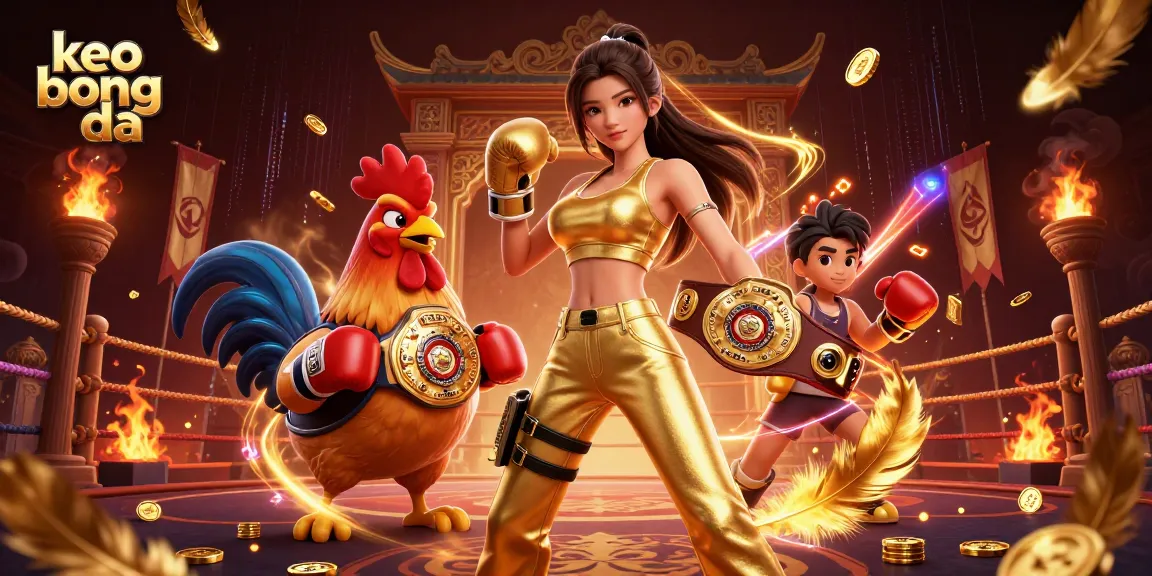 Engage in thrilling sports betting with keo bong da, showcasing boxing champions in an energetic arena.