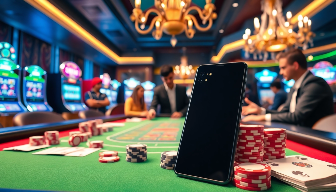 Experience the excitement of S8 gambling with vibrant casino tables and professional dealers.