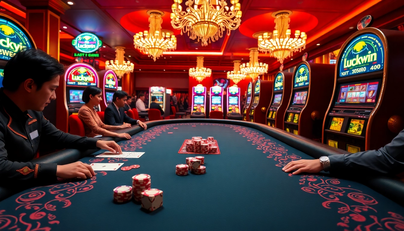 Experience high-stakes betting action at Luckywin's stunning casino.