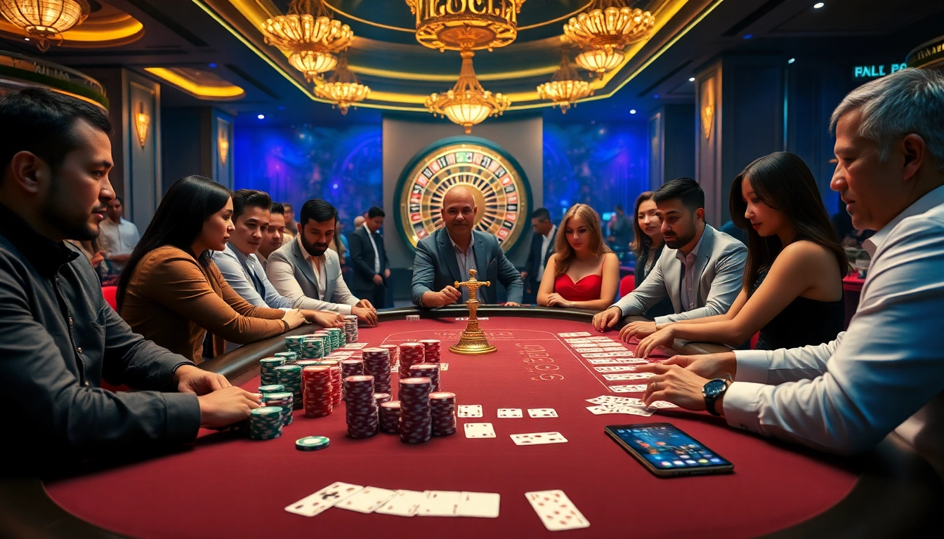 S8 gaming table ambiance with poker chips and a roulette wheel, showcasing the excitement of high-stakes gambling.