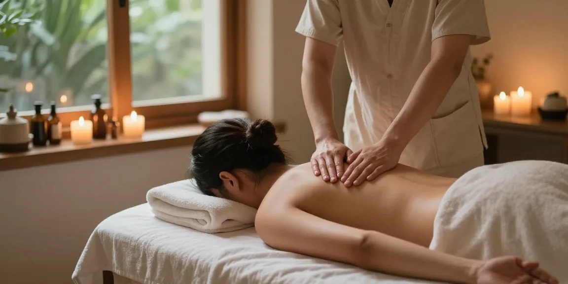 Experience relaxing 죽전출장안마 with a professional massage therapist in a calming spa environment