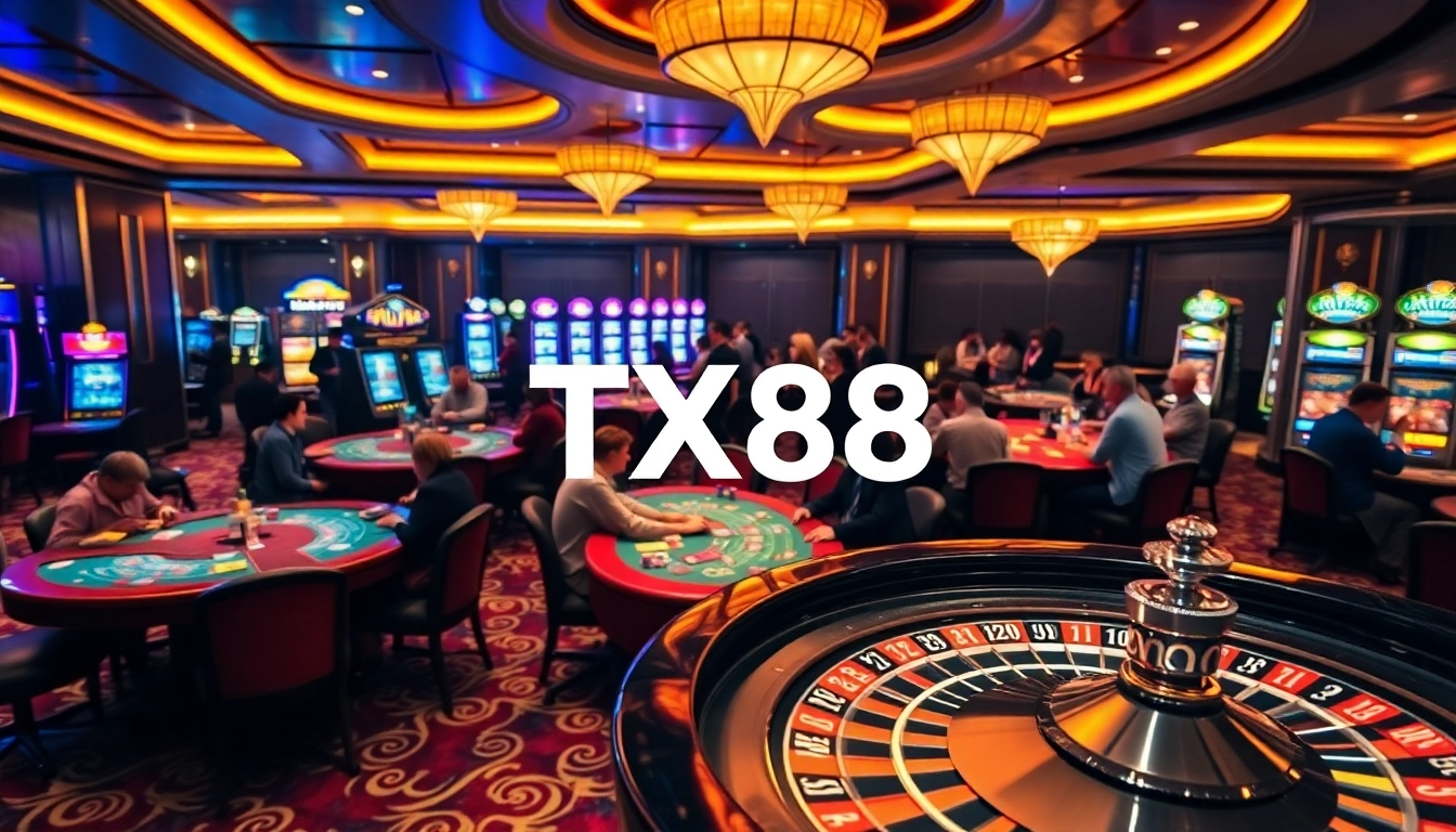 Experience the excitement of TX88 casino games with vibrant tables and thrilling action.