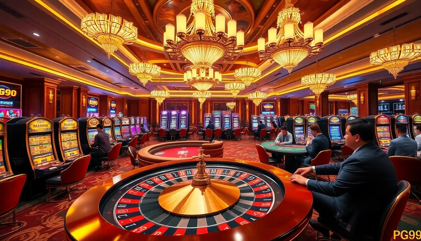 Experience the thrill of PG99 trang chủ đăng nhập with players at colorful casino tables.