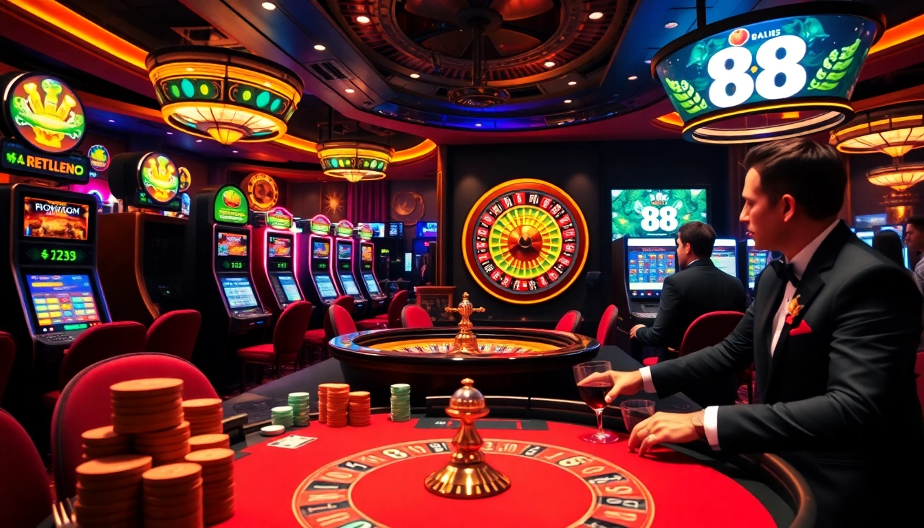 Experience thrilling wins at u88 casino with vibrant slot machines and an exciting gaming atmosphere.