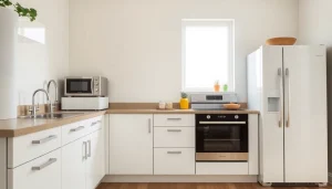 Discover high-quality бяла техника in an elegant kitchen setup with modern appliances.