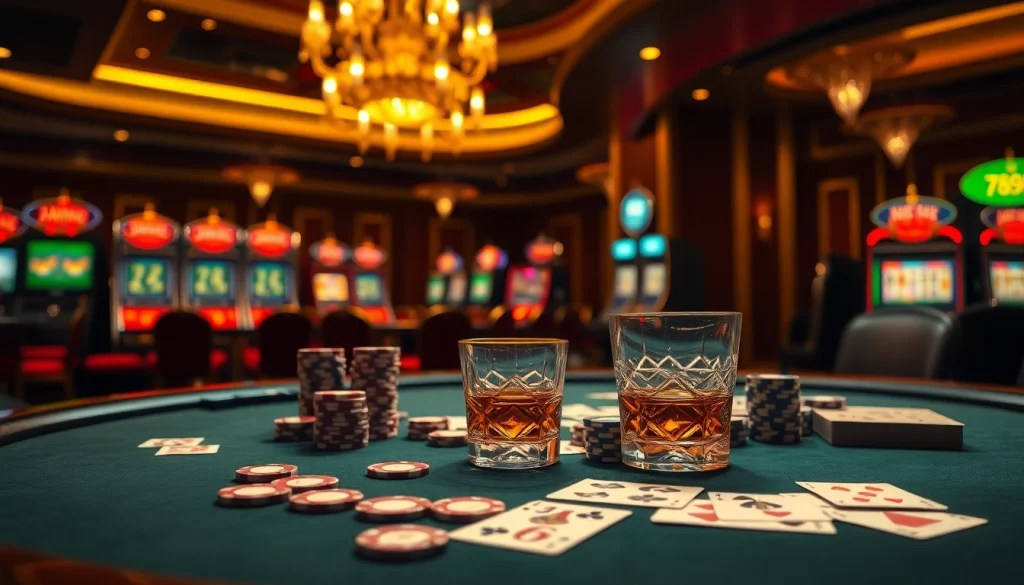 789f poker players strategizing at a high-stakes table in a glamorous casino setting.