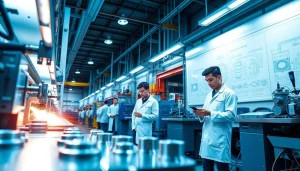 Die casting company Malaysia - Modern manufacturing facility showcasing precision machining and teamwork.