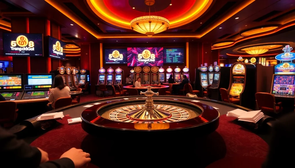 Engage in exciting gameplay at trang chủ go8 with vibrant casino tables and dynamic gaming action.
