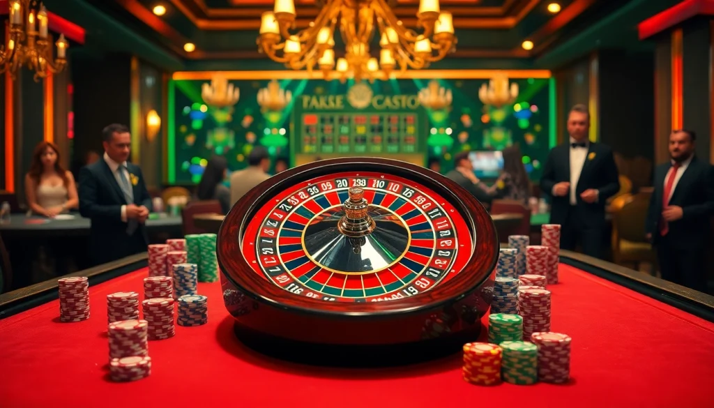 Experience thrilling gambling moments at https://rr88ez.com/ with an elegant roulette wheel and vibrant chips.