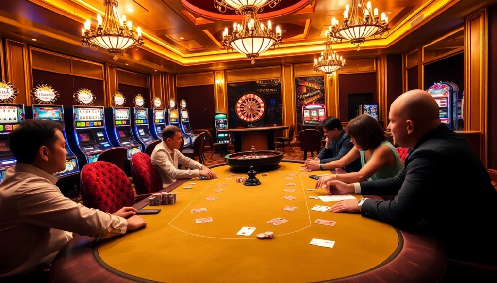 Engaging poker game at a luxury casino showcasing the excitement of https://mm88.sh/ gaming.