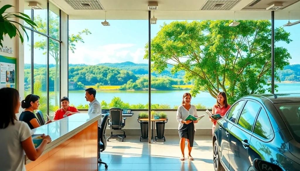 Car hire in Kuching office with friendly staff and vibrant brochures