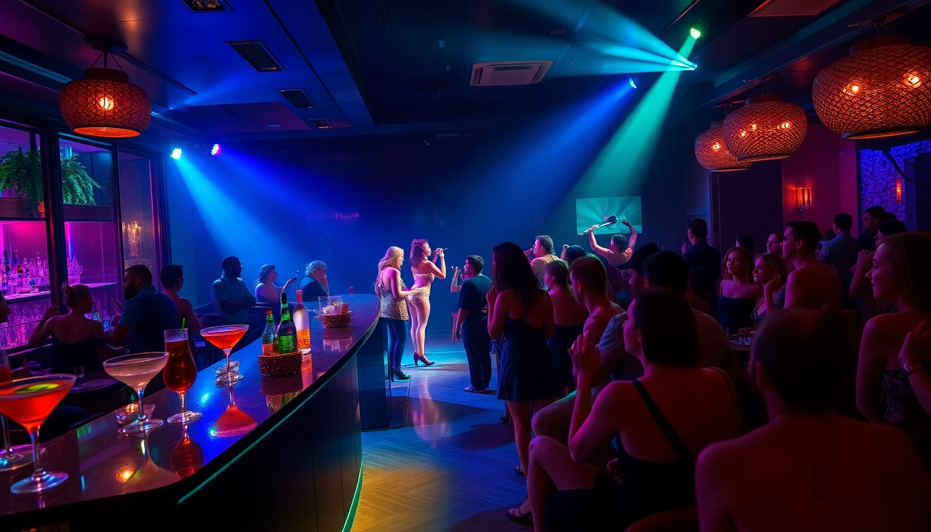 Club SXM nightlife experience with performers and vibrant ambiance.