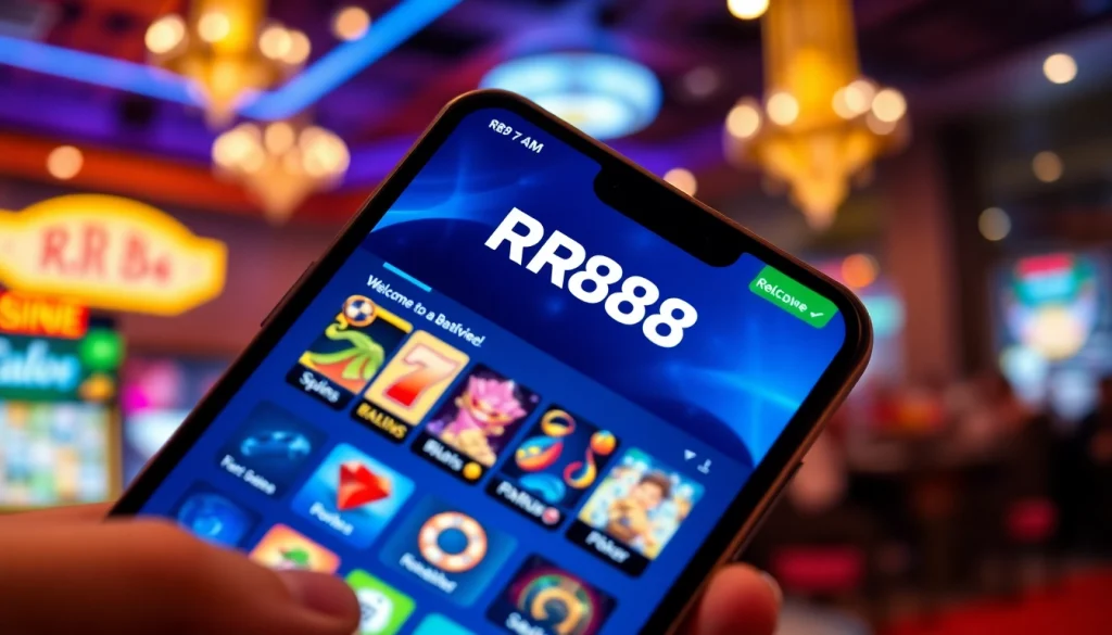 Explore the RR88 online betting platform interface showcasing diverse gaming options.