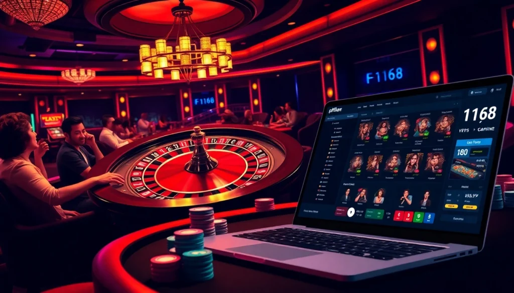 Experience the excitement of f168 at a vibrant casino with poker, roulette, and online betting.