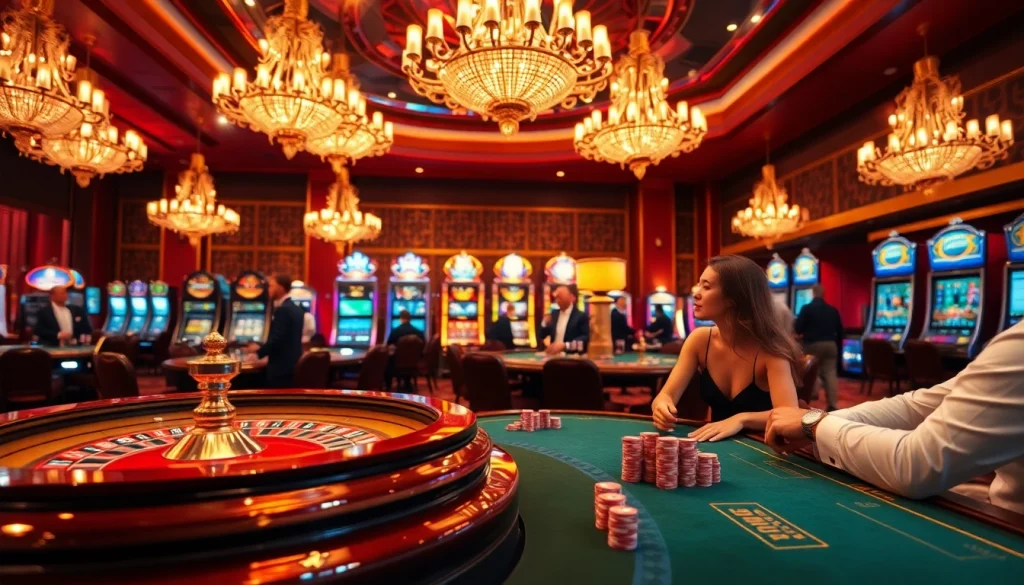 Experience thrilling gameplay at Hello88 with engaging casino tables and vibrant slot machines.