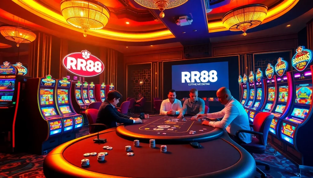 Playing high-stakes poker at https://rr88.lat/ with exciting casino vibes and luxurious surroundings.