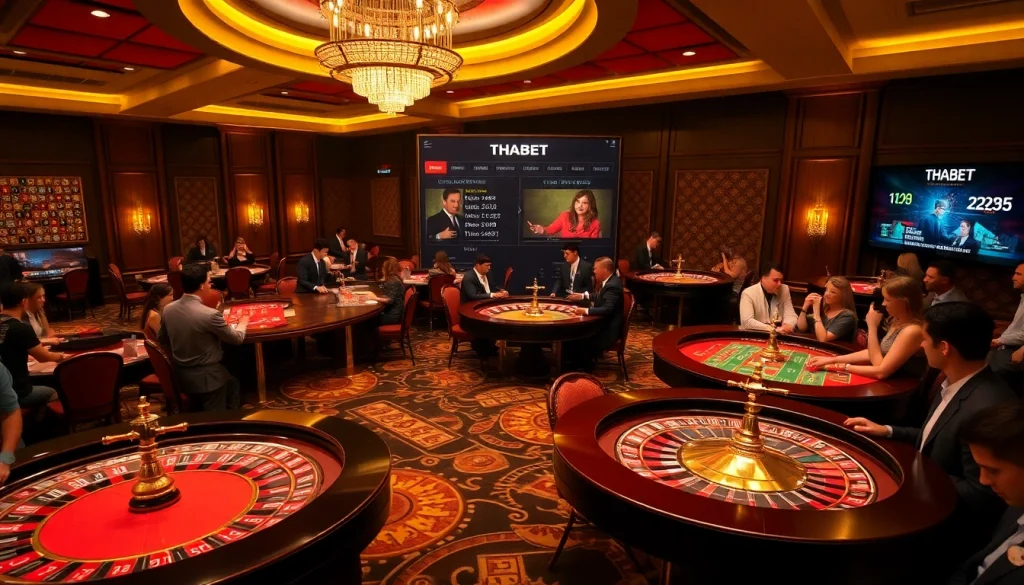 Experience the luxury of THABET casino gaming with vibrant tables and exciting betting options.