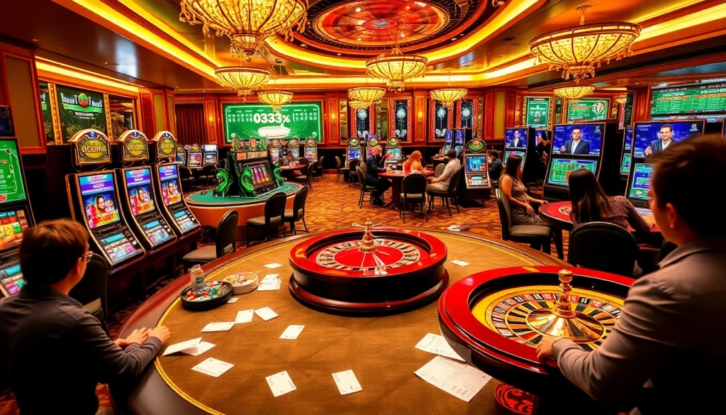 Experience the thrill of gaming with the 333bet App in a luxurious casino atmosphere.