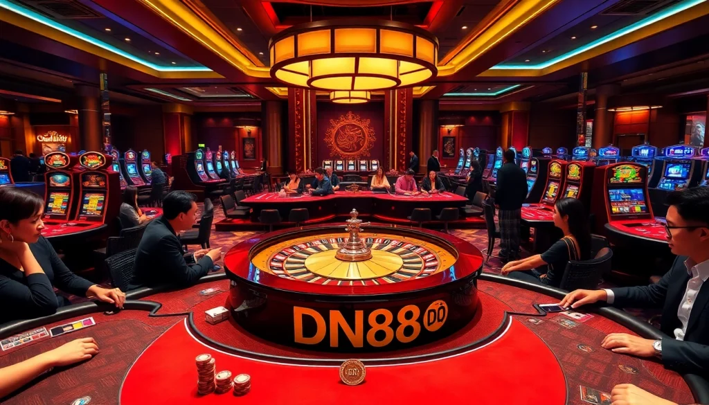 Experience thrilling moments at DN88 casino with diverse games and vibrant atmosphere.