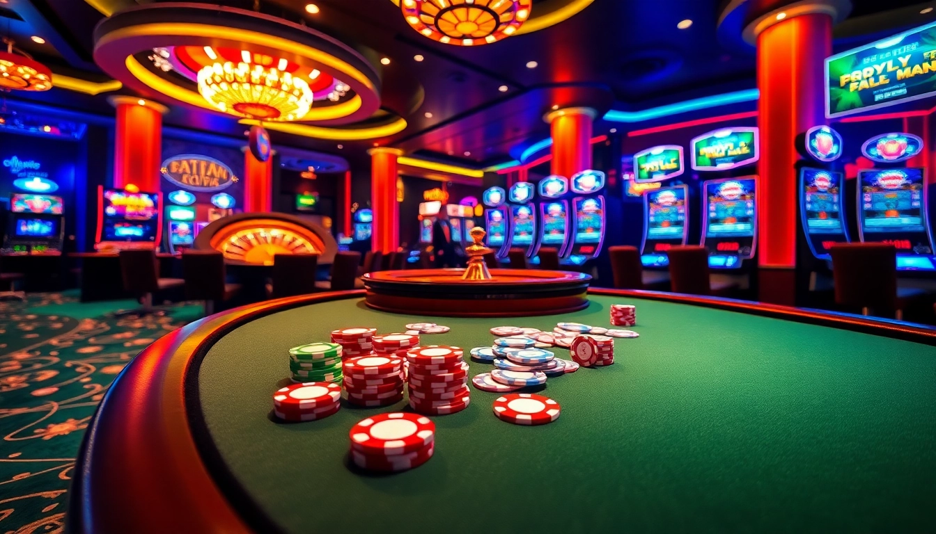 Engage with MM88’s thrilling casino atmosphere, featuring vibrant poker tables and roulette wheels.
