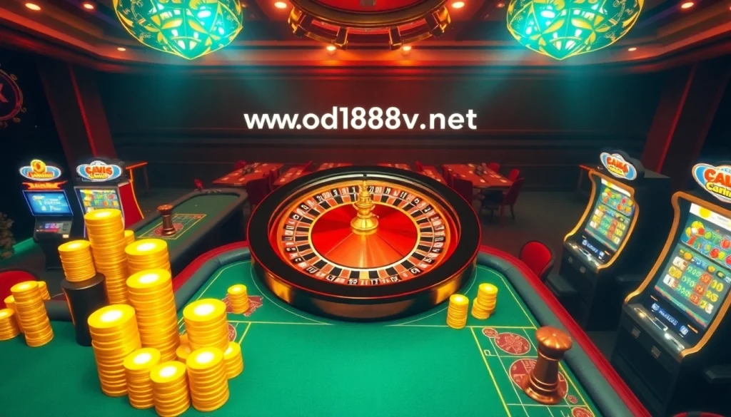 Experience the thrill of online gambling at https://good88v.net/ with vibrant casino visuals featuring roulette, poker, and slots.