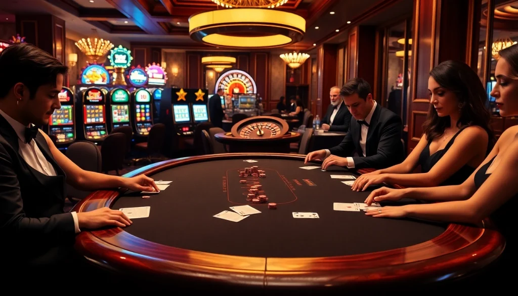 Experience the thrill of high-stakes gambling with lc88 at a luxurious casino.