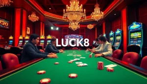 Experience thrilling casino action with LUCK8 in a vibrant gaming environment filled with excitement.