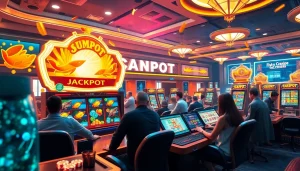 Bắn cá đổi thưởng game interface showcasing vibrant graphics and engaged players in an exciting casino setting