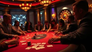 Experience the thrill of BL555 at a luxurious poker table with intense gameplay and elegant decor.