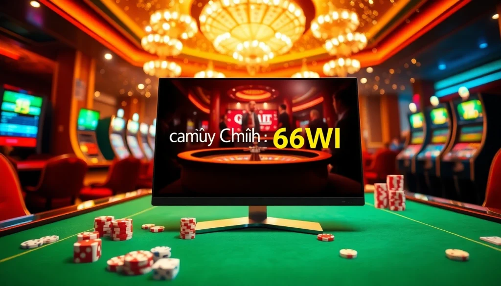 Experience the excitement of Trang Chủ 56WIN with vibrant casino visuals and engaging gameplay.
