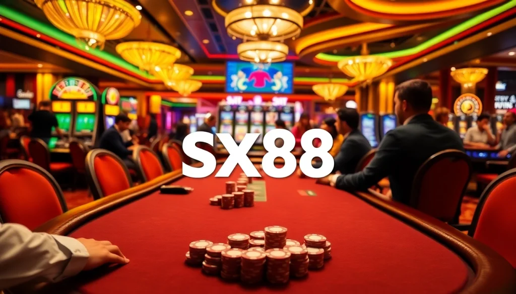 Experience the excitement of gambling at trang chủ sx88 with engaging poker players and vibrant casino ambiance.