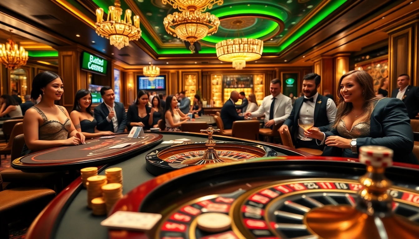 Experience thrilling gaming excitement at hello88 with vibrant casino tables and joyous players.
