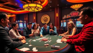 Experience the thrill of online gambling at FB88 with vibrant casino visuals.