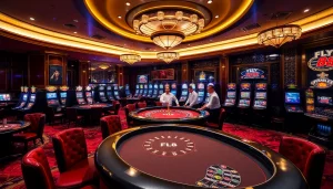 Experience the thrill at FLY 88 casino with vibrant table games and luxurious decor.