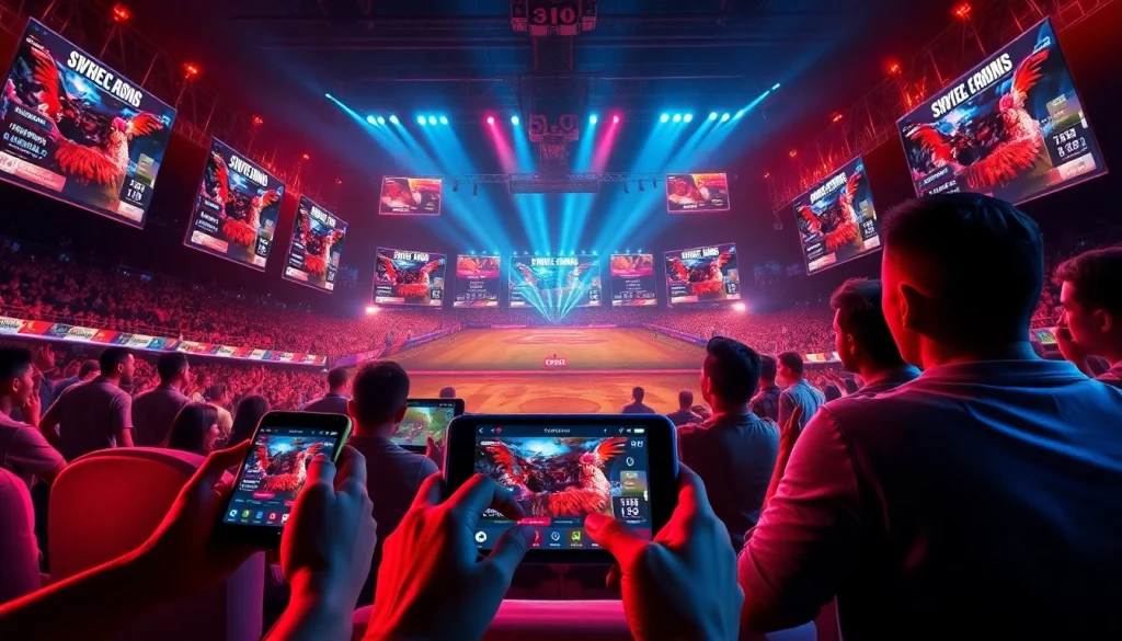 Live action from sv368win.live showcasing thrilling cockfighting matches and vibrant betting odds.