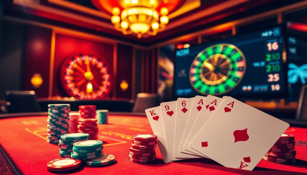 An exciting poker game scene with high stakes featuring https://new8838.net/ players engaged at a lavish casino table.