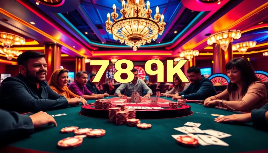 Players engaged in a high-stakes poker game with a focus on the thrilling moment of a 789K jackpot.