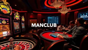 Experience thrilling moments at https://gamemanclub.wiki with vibrant casino visuals depicting excitement and strategy.